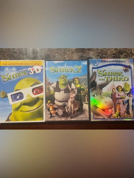 Dreamworks | Media | Shrek Lot Of 3 Dreamworks Shrek 3d Shrek 2 And ...